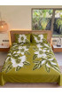 Hand Painted Rayon Bedsheet Set King Size